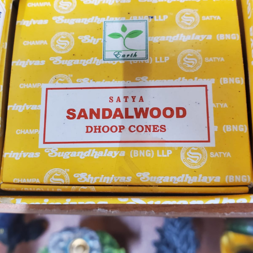 Satya Sandal Wood Dhoop cone 12 Cone