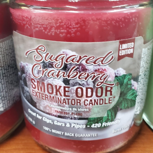 Sugared cranberry candle